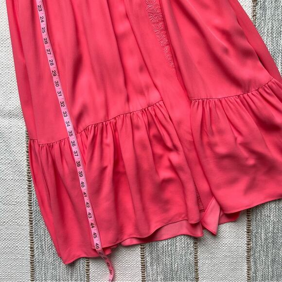 Kobi Halperin Elaine Flamingo Short Flutter Sleeve Wrap Midi Dress Women’s XL - Picture 6 of 14